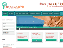 Tablet Screenshot of essentialhealthcolonics.co.uk